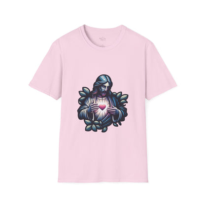 Jesus Christ Sacred Heart T-Shirt | Unisex Softstyle