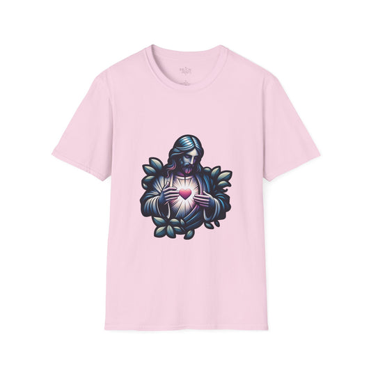 Jesus Christ Sacred Heart T-Shirt | Unisex Softstyle