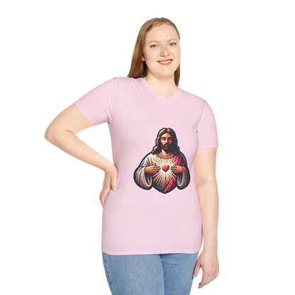 Jesus Christ Sacred Heart T-Shirt | Unisex Softstyle