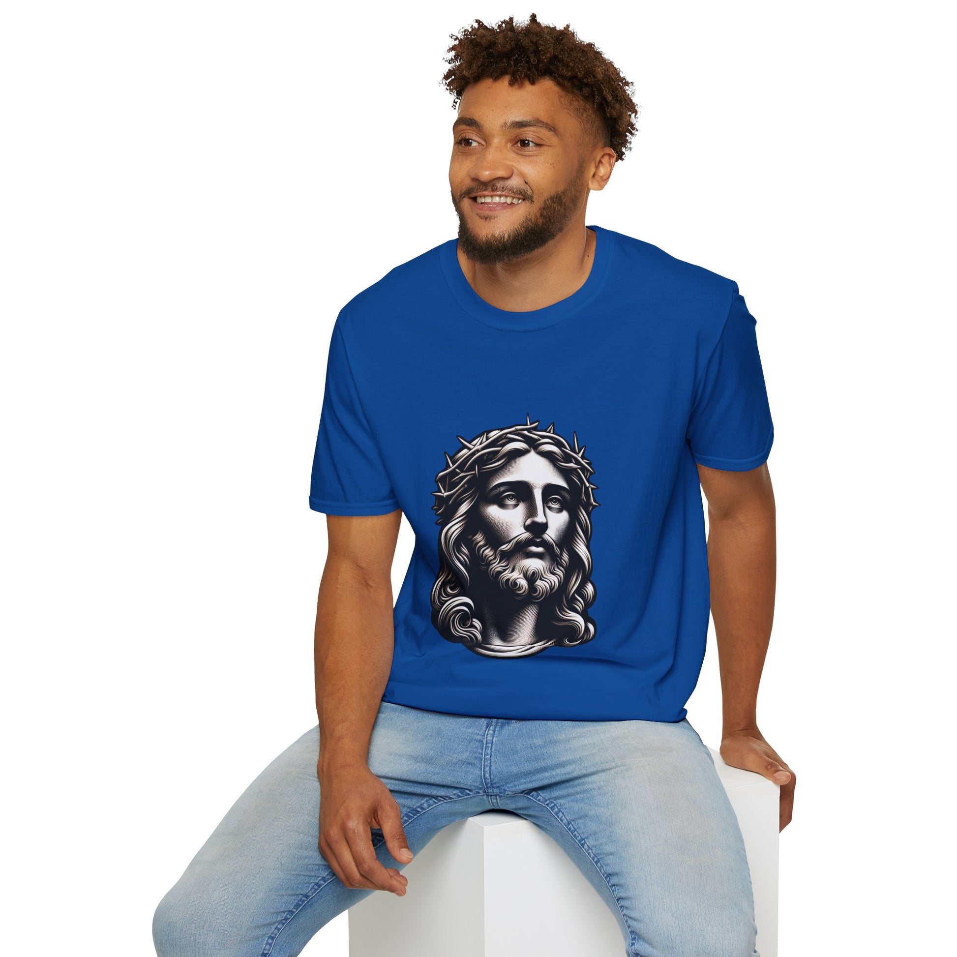 Jesus Christ Figure T-Shirt | Unisex Softstyle - Biblical Prints