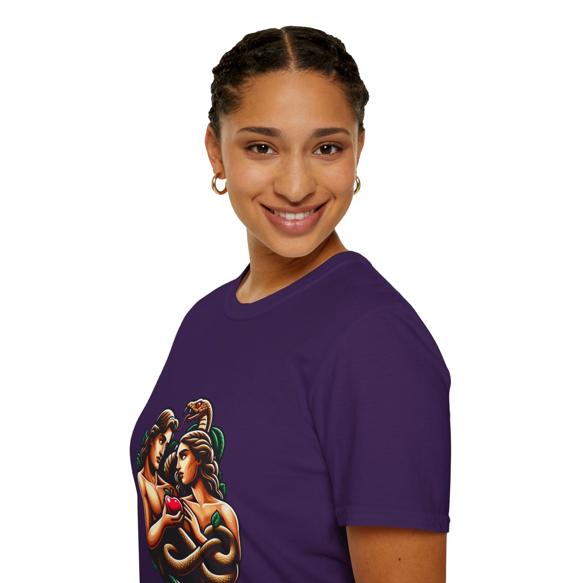 Adam and Eve next to the sin T-Shirt | Unisex Softstyle - Biblical Prints