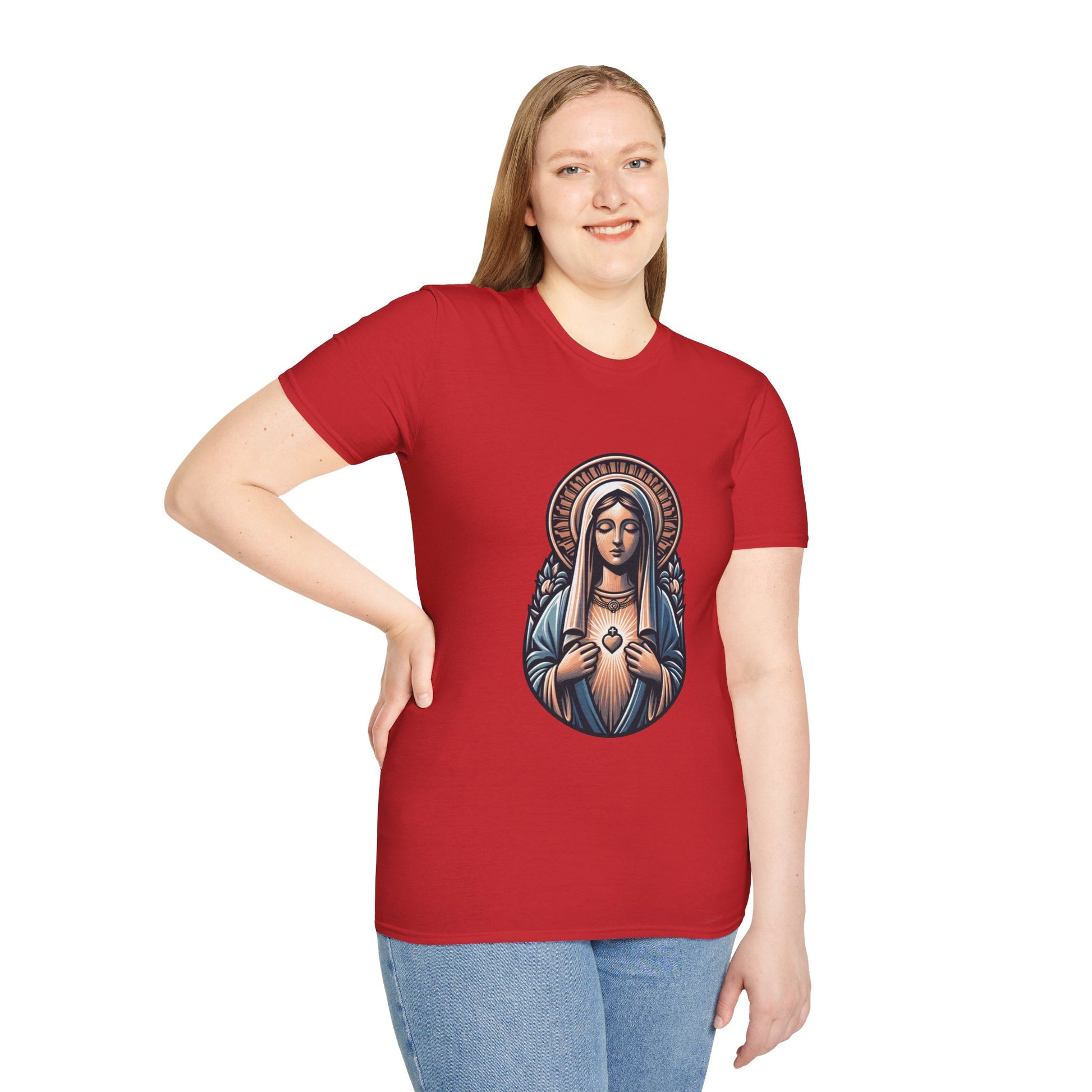 Holy Mary T-Shirt | Unisex Softstyle - Biblical Prints