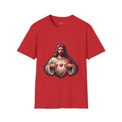 Jesus Christ Sacred Heart T-Shirt | Unisex Softstyle