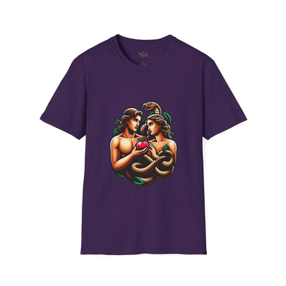 Adam and Eve next to the sin T-Shirt | Unisex Softstyle - Biblical Prints