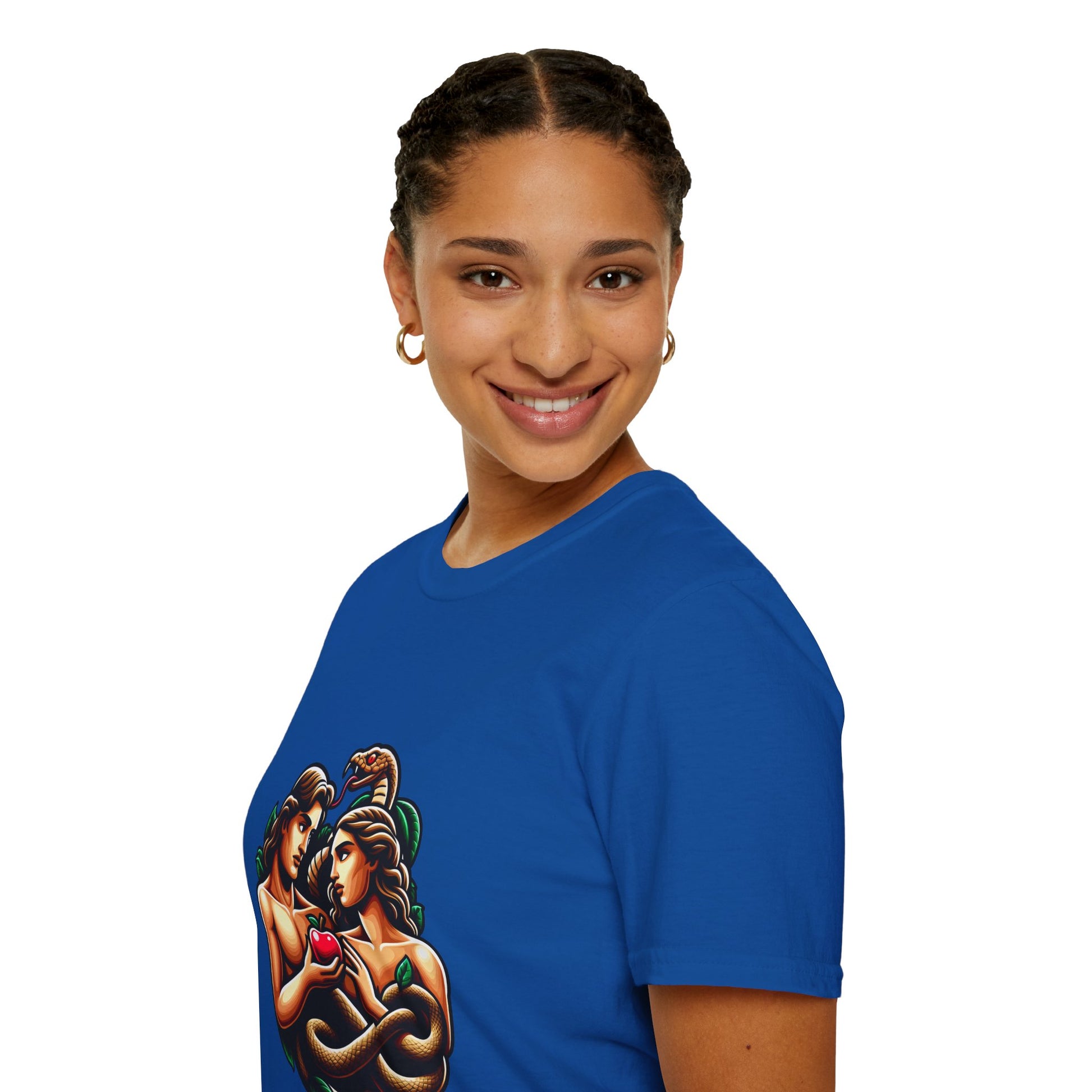 Adam and Eve next to the sin T-Shirt | Unisex Softstyle - Biblical Prints