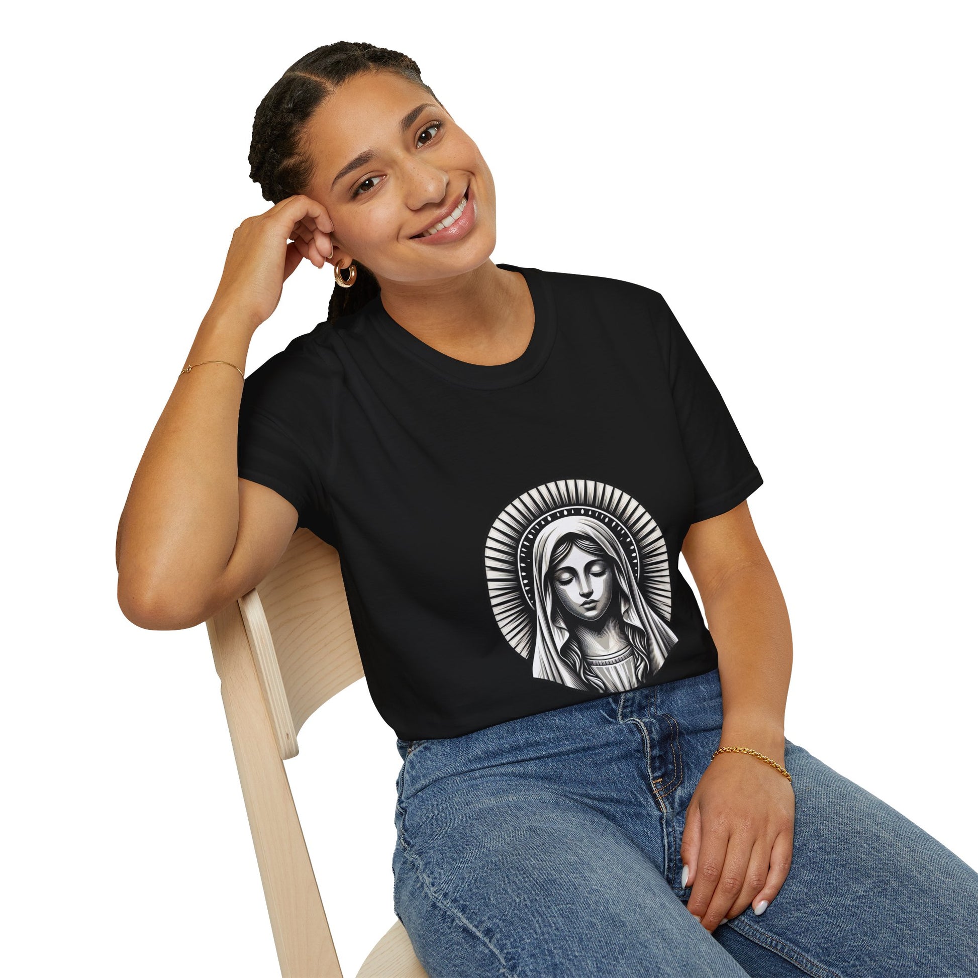 Holy Mary T-Shirt | Unisex Softstyle - Biblical Prints