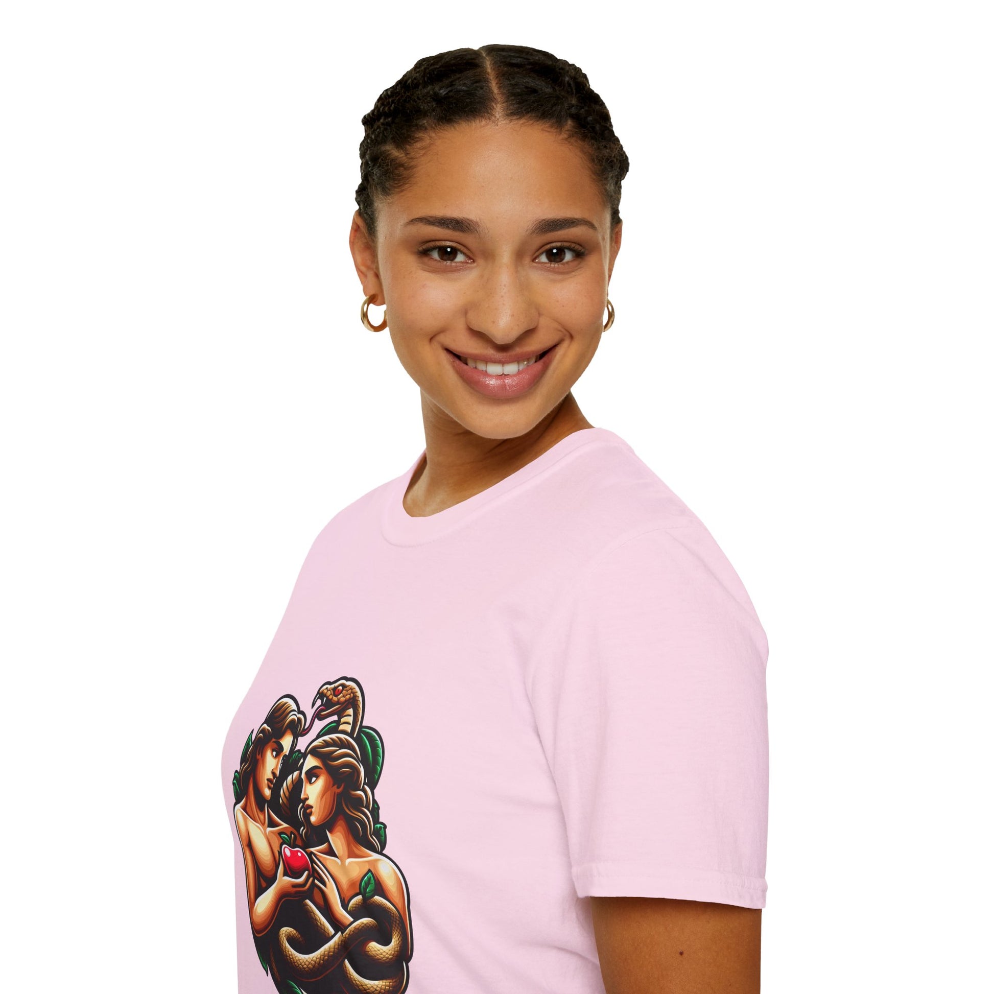 Adam and Eve next to the sin T-Shirt | Unisex Softstyle - Biblical Prints