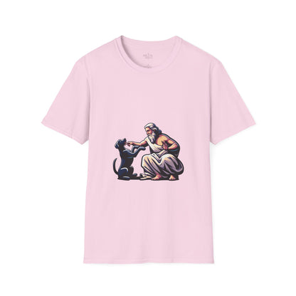 God pets a Dog T-Shirt | Unisex Softstyle